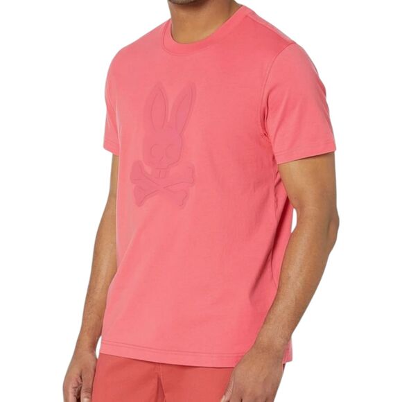 Phycho Bunny Damon Graphic Print Tee Mens 3XL Grapefruit Short Sleeve Cotton - Picture 5 of 11